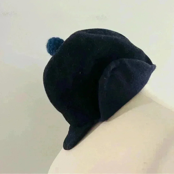 Tsuyumi 100% Wool Navy Blue Hat - Picture 3 of 6